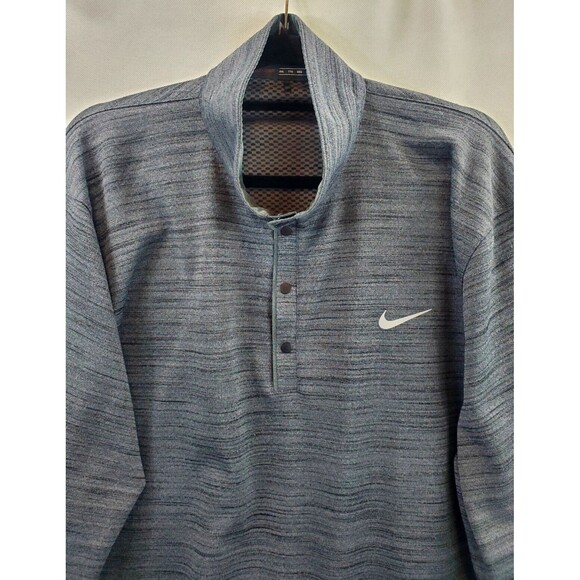 Tiger Woods Collection Nike Golf Pullover Mens 2XL Heather Gray Snap 803134-021 - Picture 3 of 14
